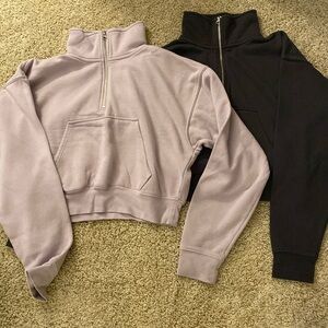 Set of 2 Divided H&M Cropped Turtleneck Quarter-Zips